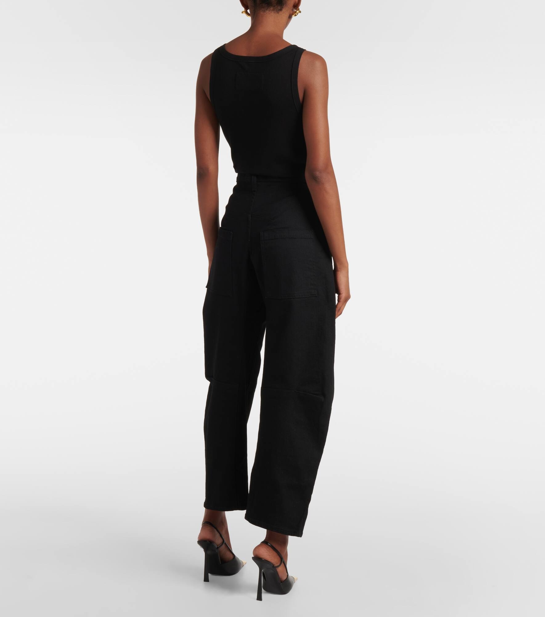 Shon high-rise barrel-leg jeans - 3