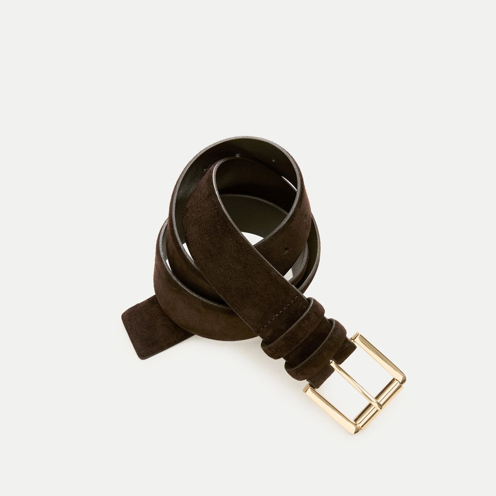 Suede roller-buckle belt - 1