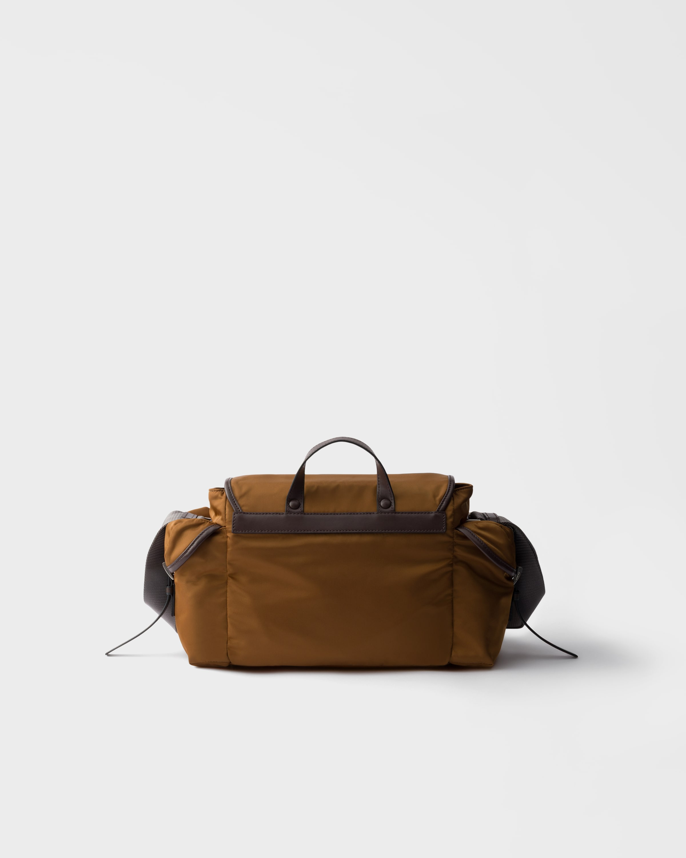 Re-Nylon and leather shoulder bag - 4