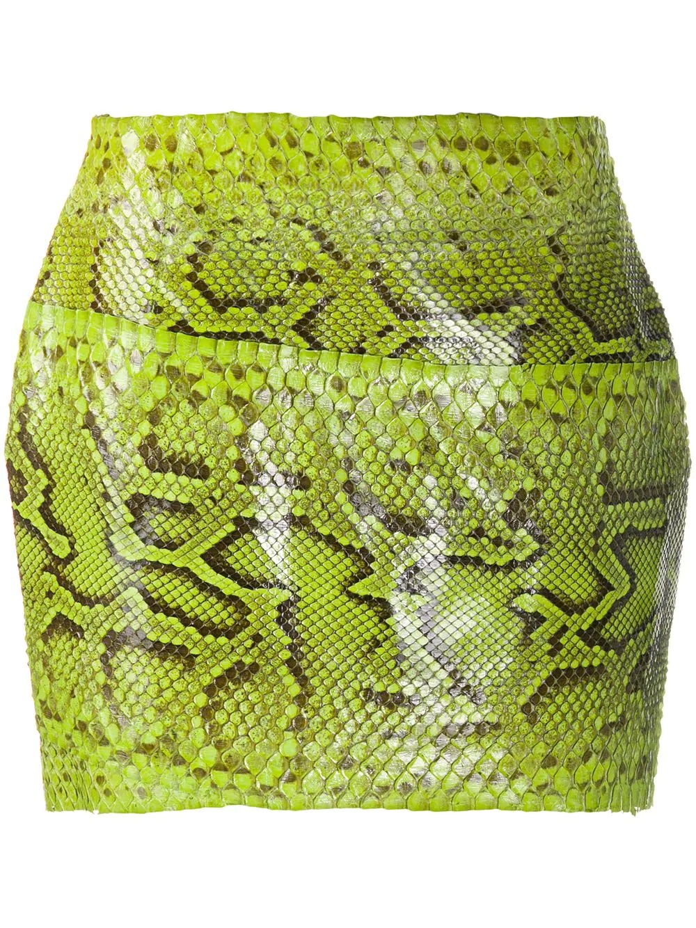 snakeskin fitted mini skirt - 1