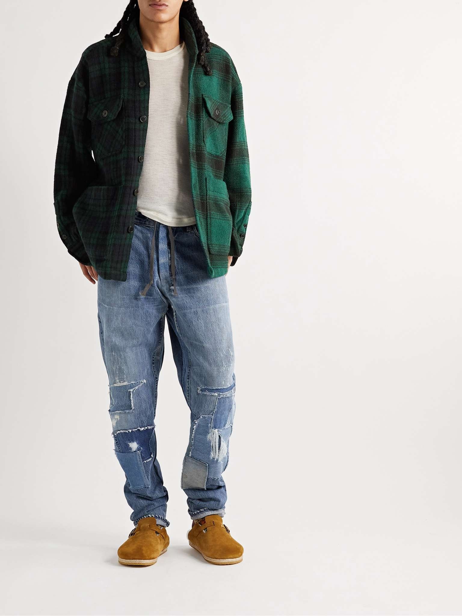Hunter Patchwork Checked Wool and Cotton-Blend Shirt - 2