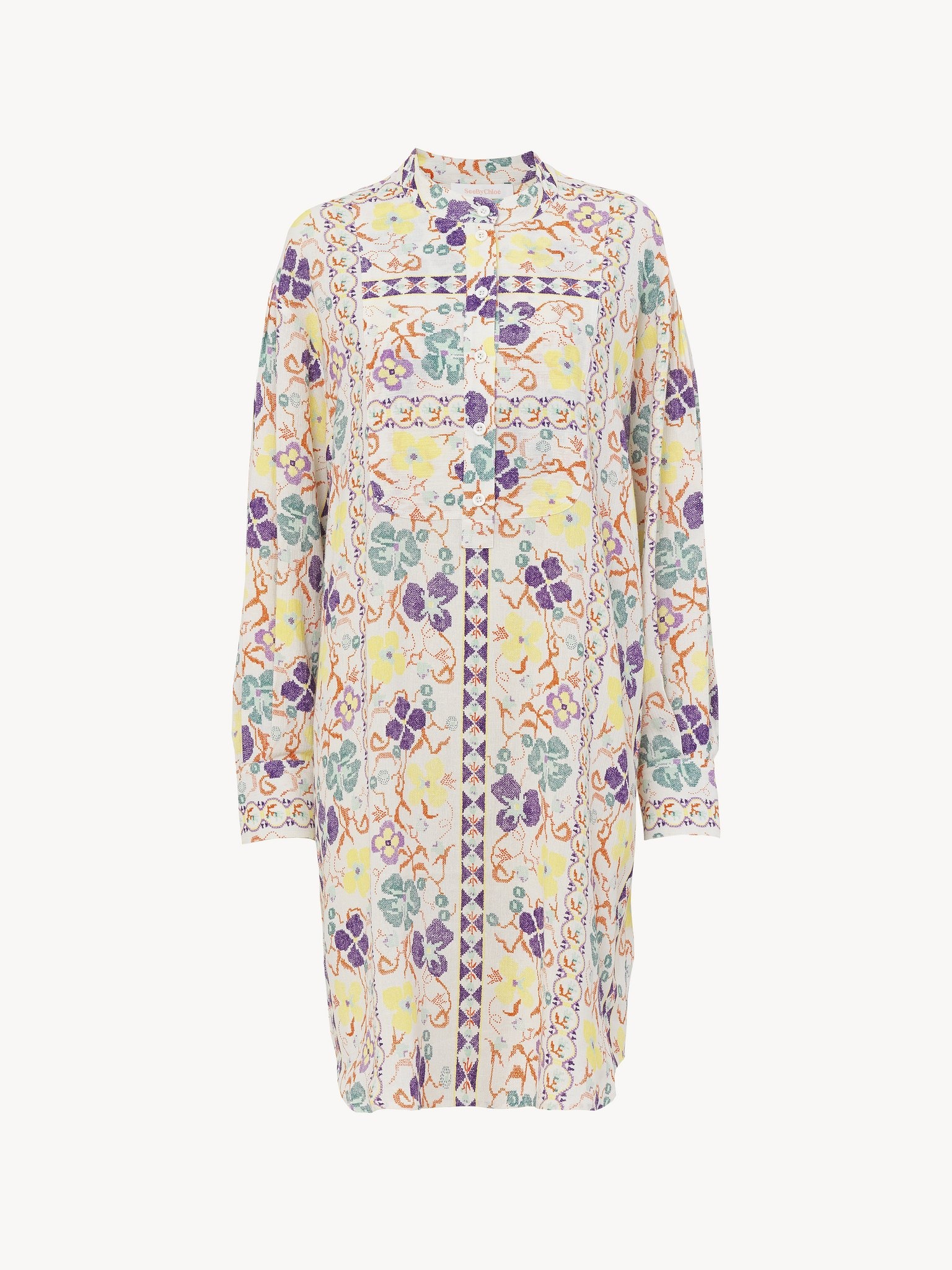 SHIRT DRESS WITH PRINT - 4