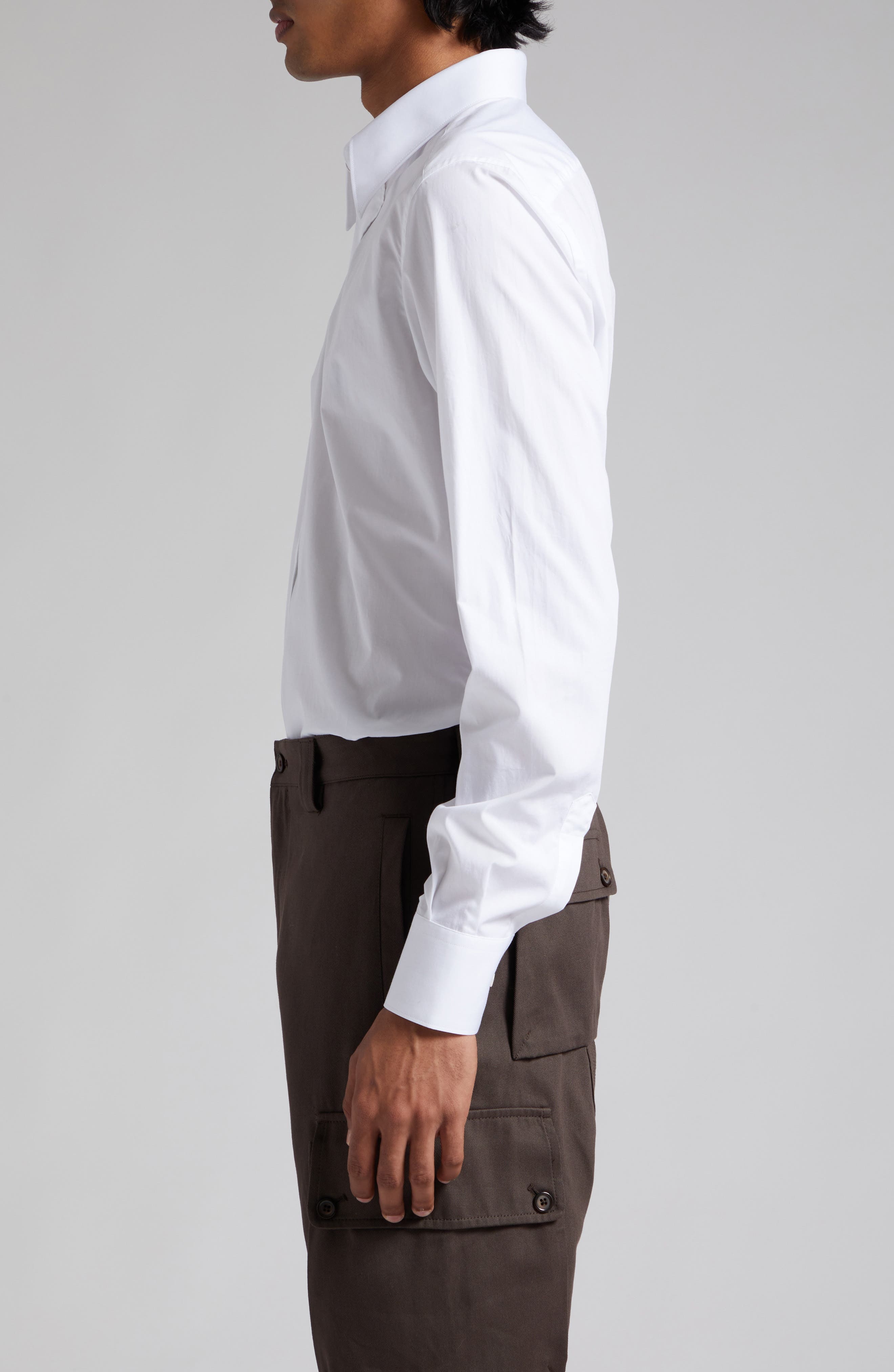 Martini Fit Cotton Poplin Button-Up Shirt - 4