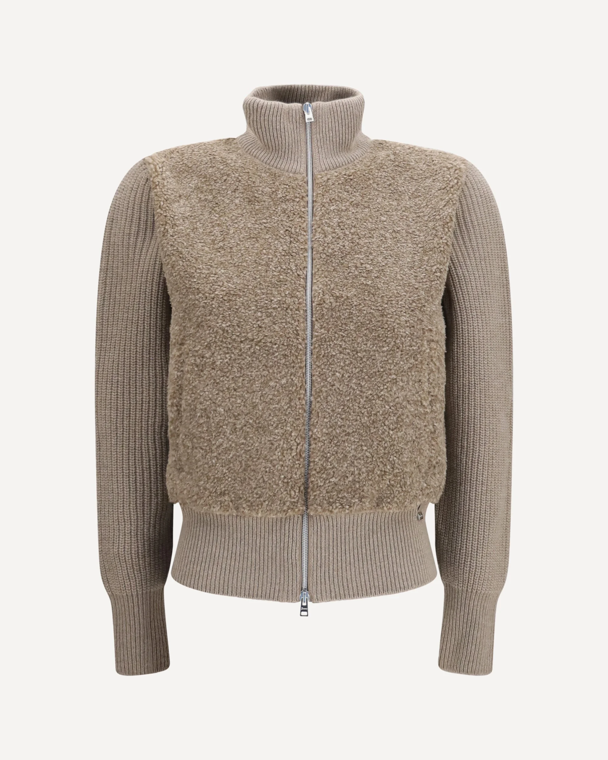 Resort ribbed pure wool Cardigan - 1