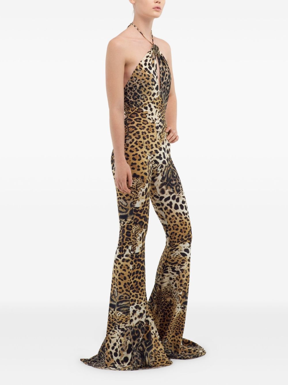 jaguar-print jumpsuit - 3