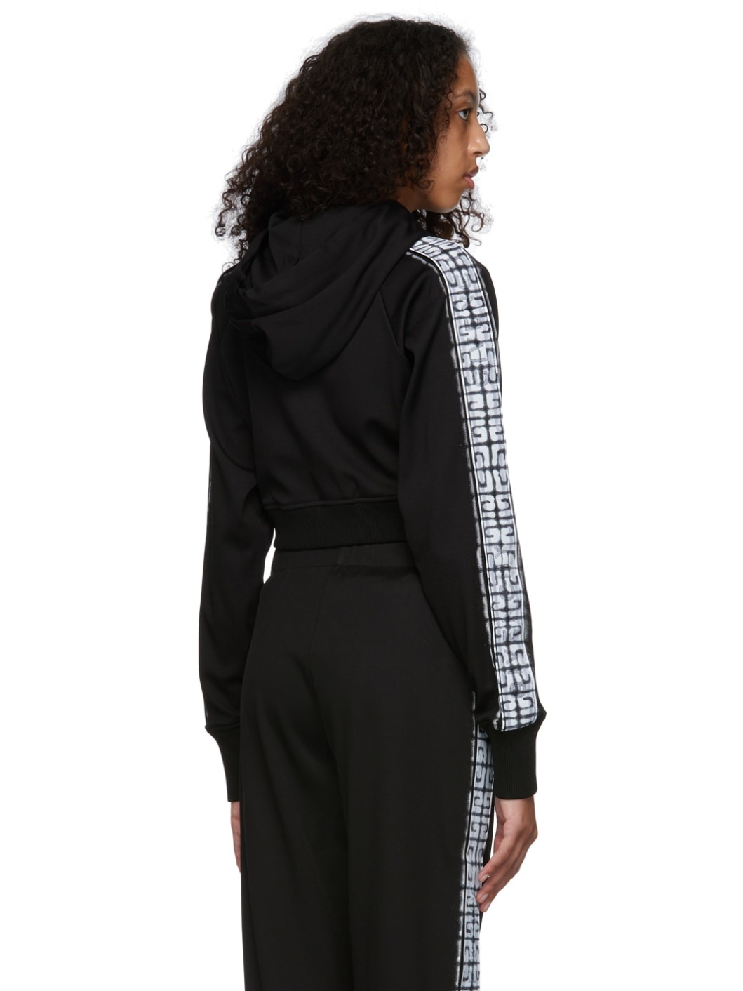 Black Chito Edition 4G Tag Cropped Zip Hoodie - 3