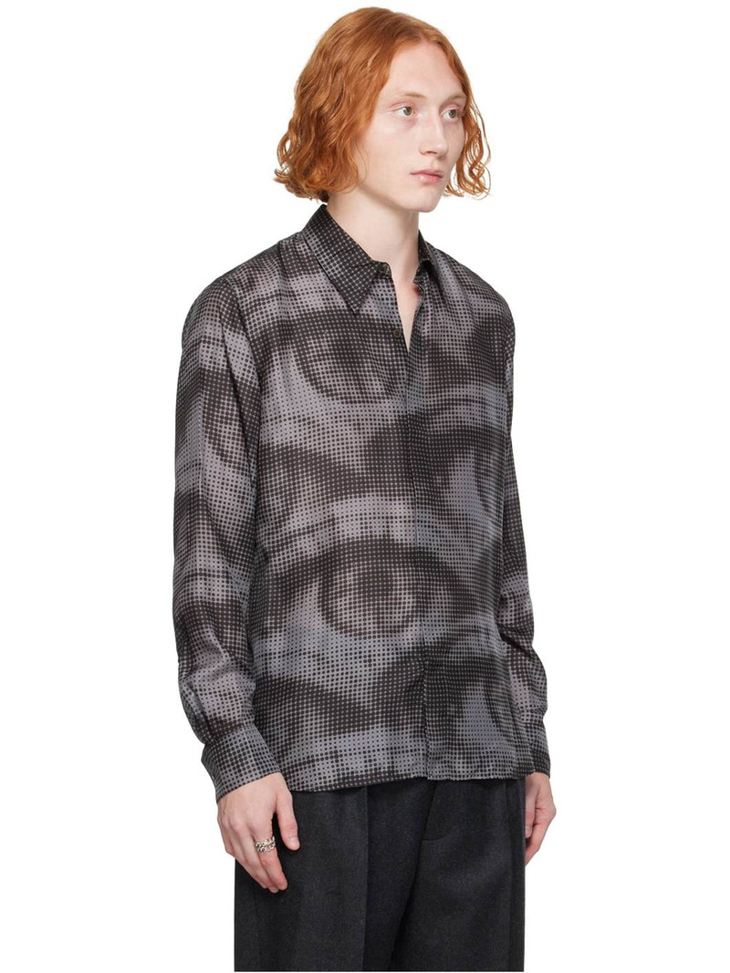 Dries Van Noten Gray Graphic Shirt outlook