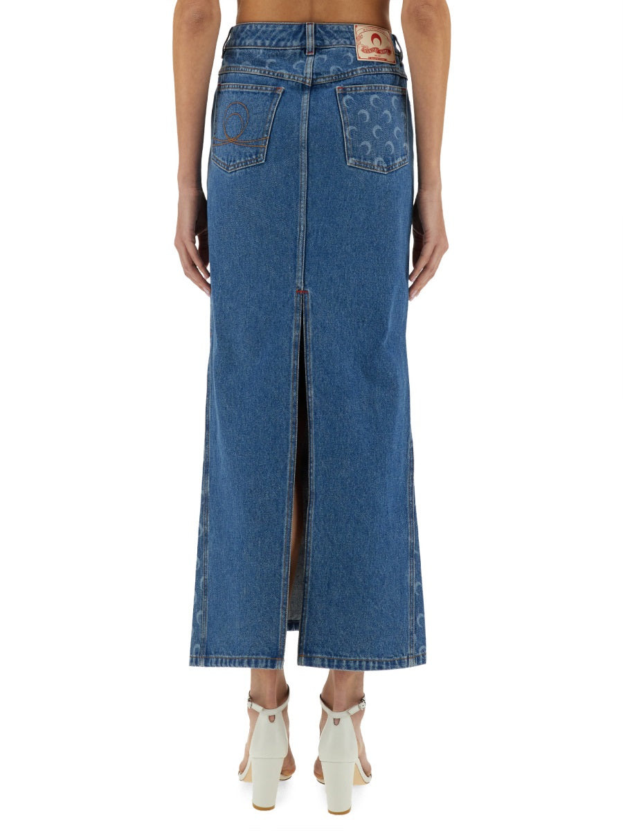Marine Serre Women "Moon Laser" Long Skirt - 3