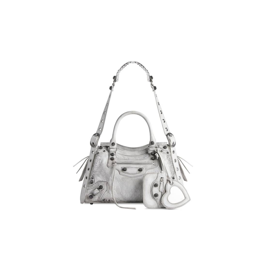Women's Neo Cagole City Small Handbag Dirty Effect in Optic White - 1