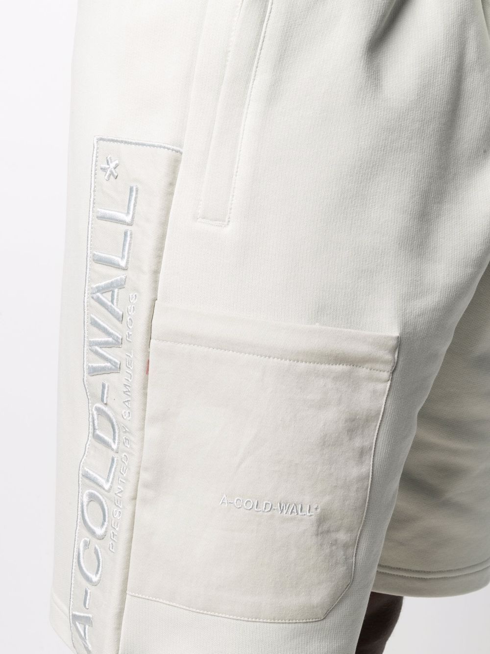 embroidered logo track shorts - 5