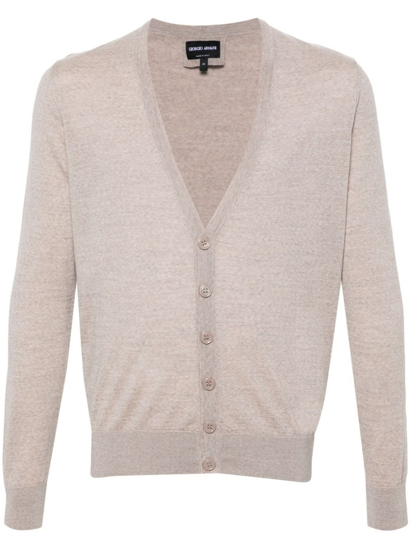 V-neck wool cardigan 1