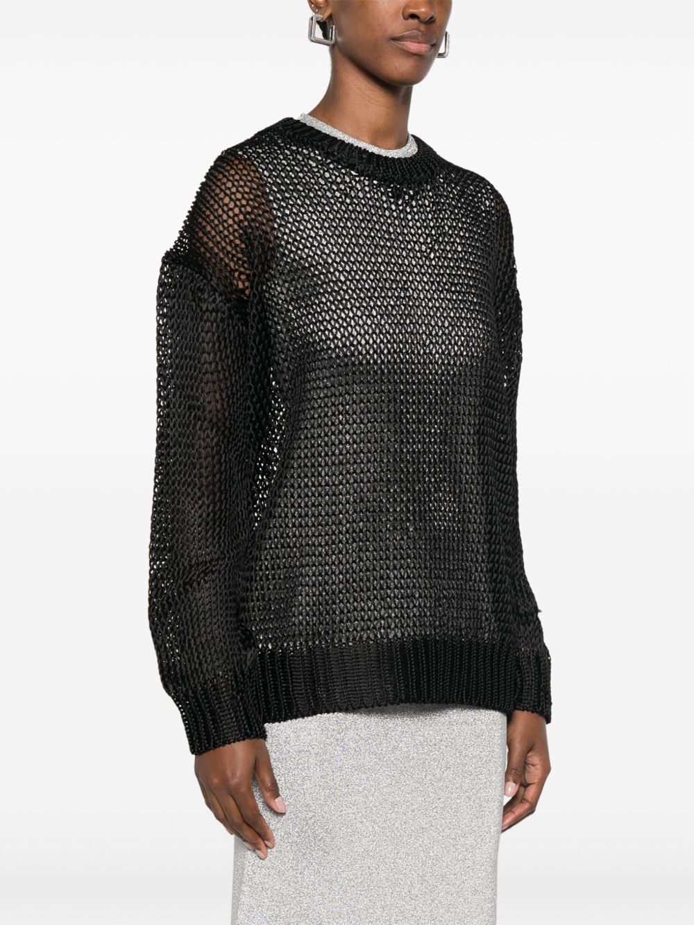 open-knit sweater - 3