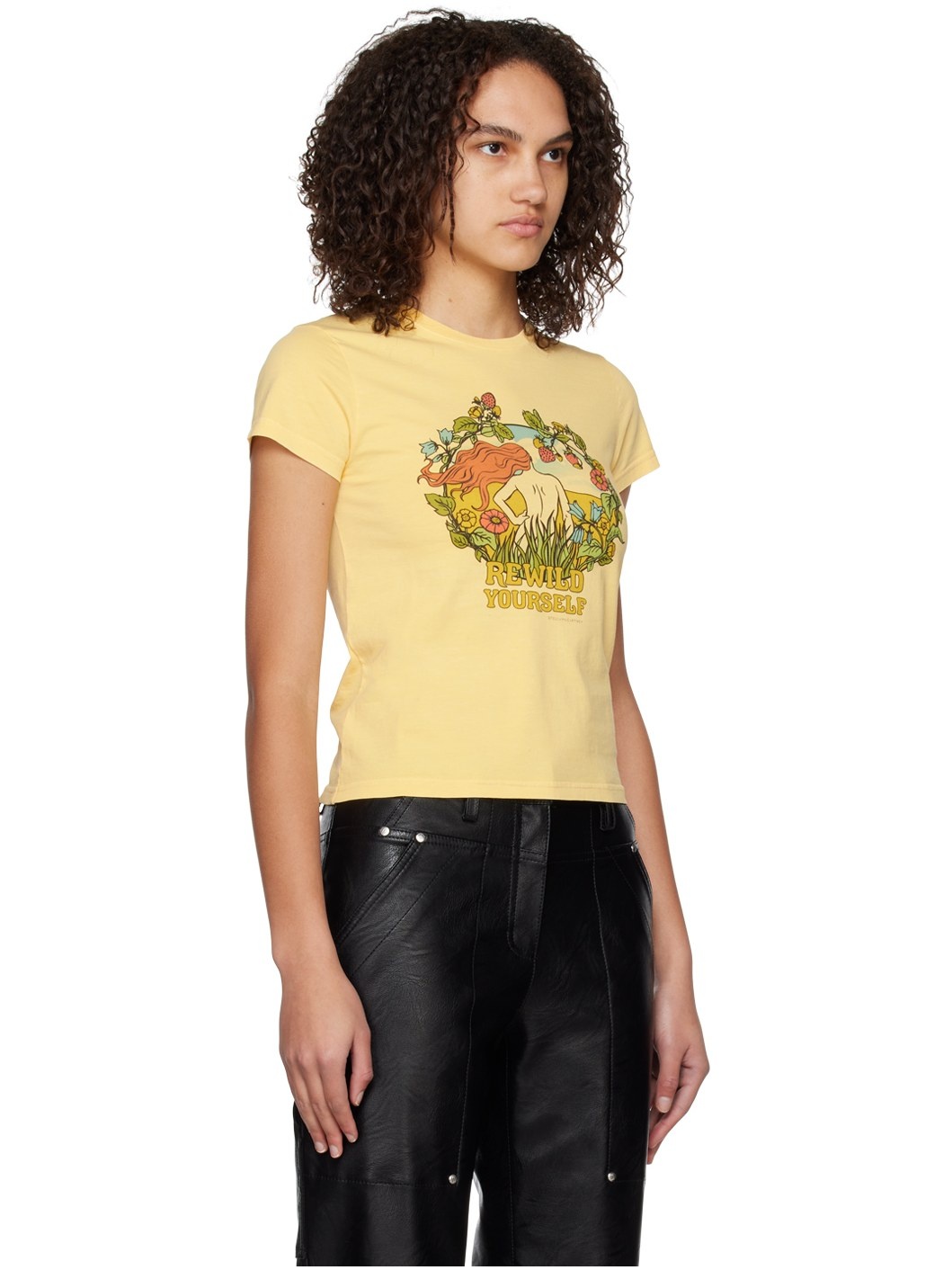 Yellow 'Rewild Yourself' T-Shirt - 2