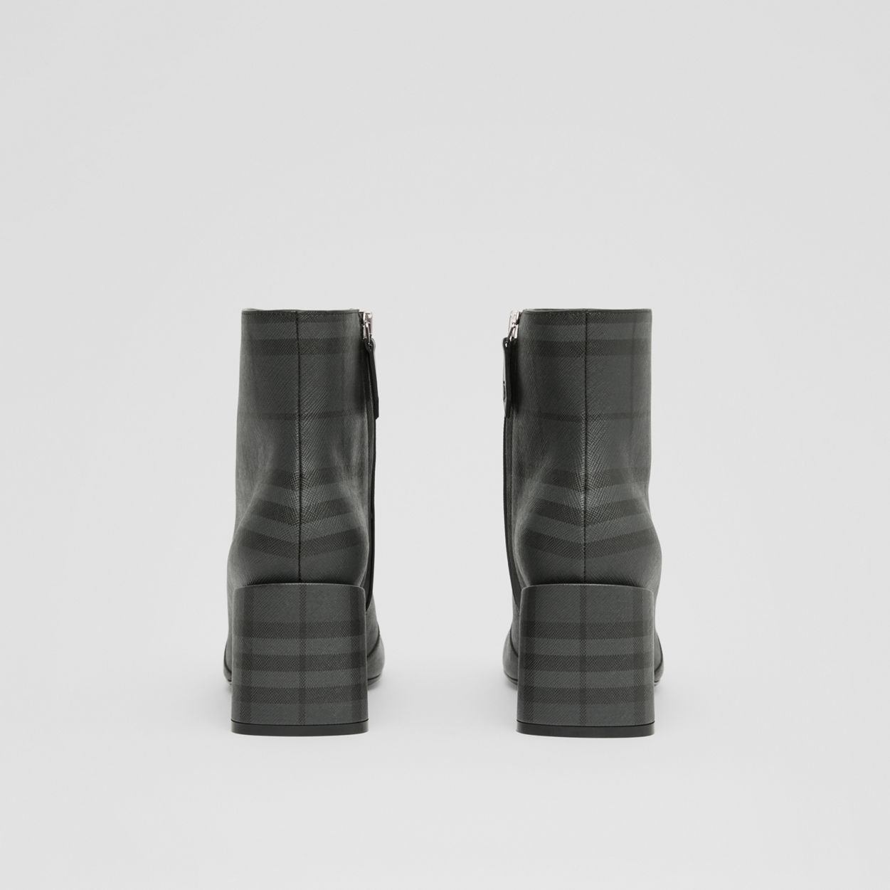 Vintage Check Block-heel Ankle Boots - 5