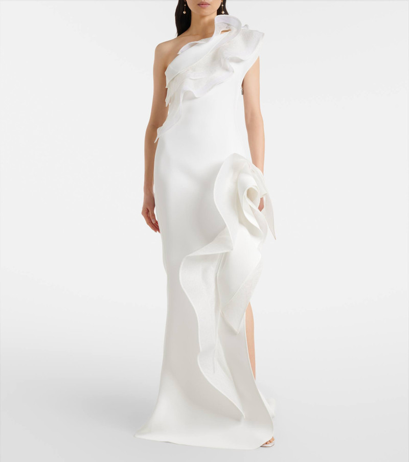 MATICEVSKI Excitement ruffled one-shoulder gown outlook