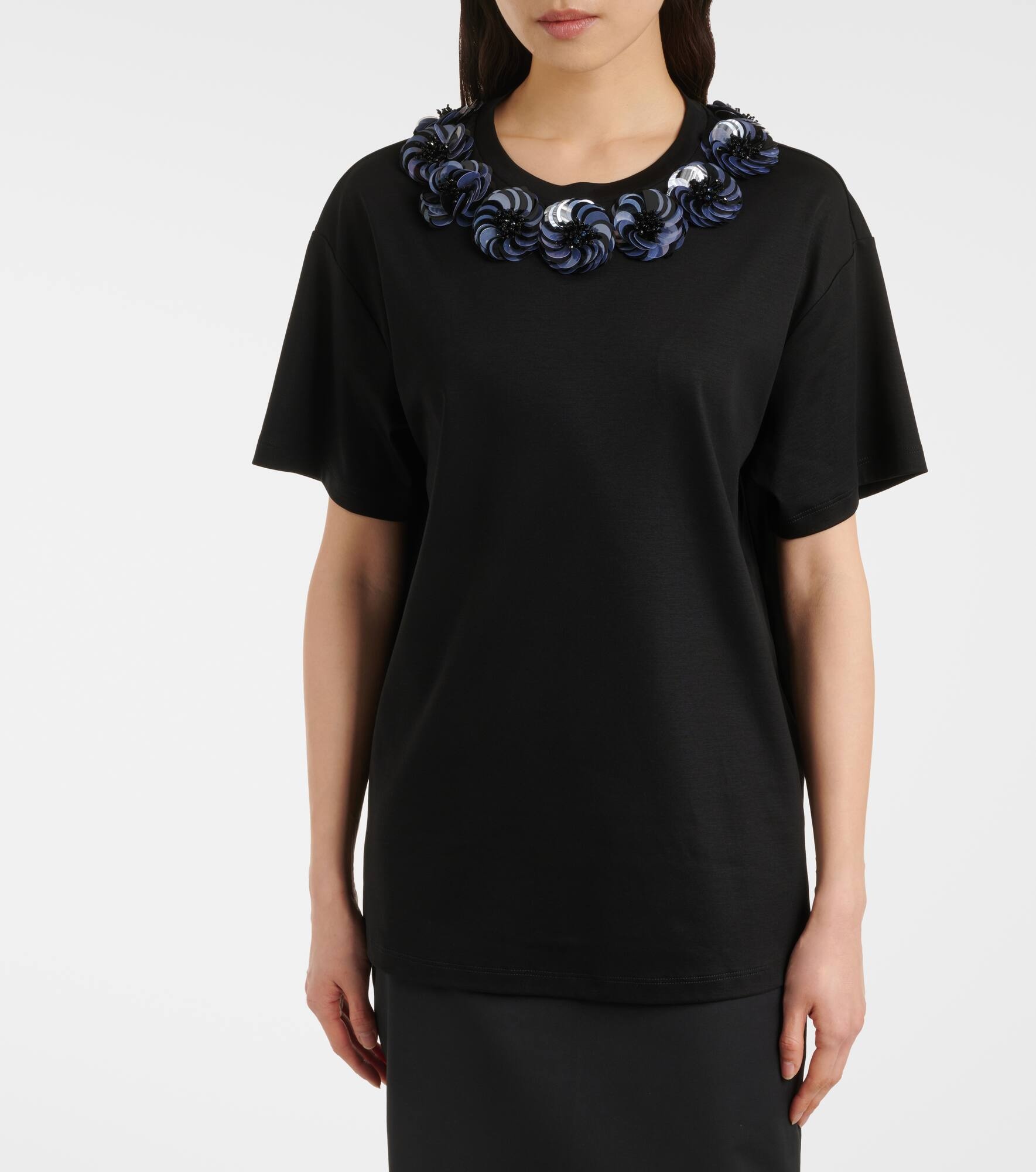 Gennaio embellished jersey top - 6