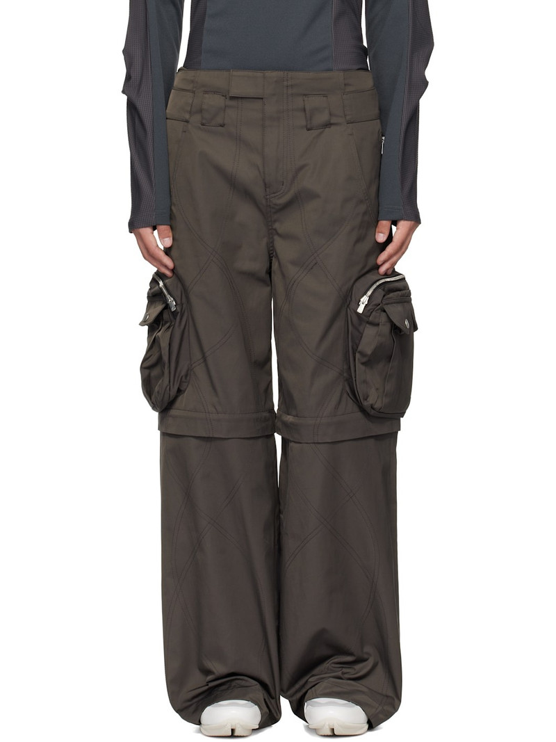 Gray Diffraction Convertible Cargo Pants 1