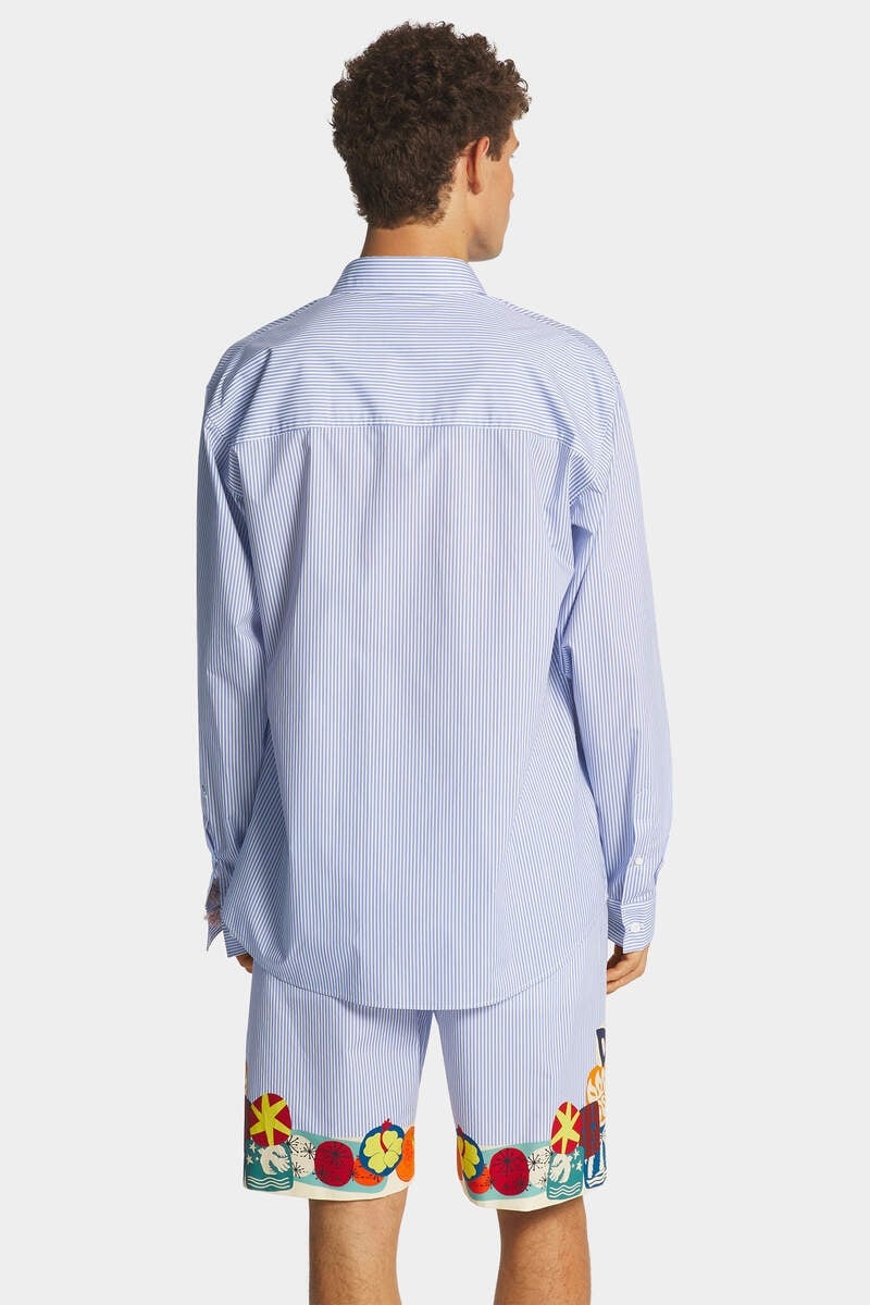 SUMMER LOVERS OVERSIZED PINSTRIPE SHIRT - 4