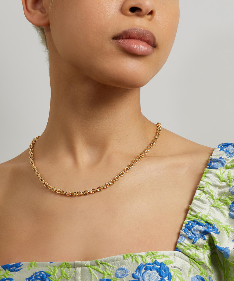 MARIE LICHTENBERG 14ct Gold Rosa Micro Chain Necklace outlook