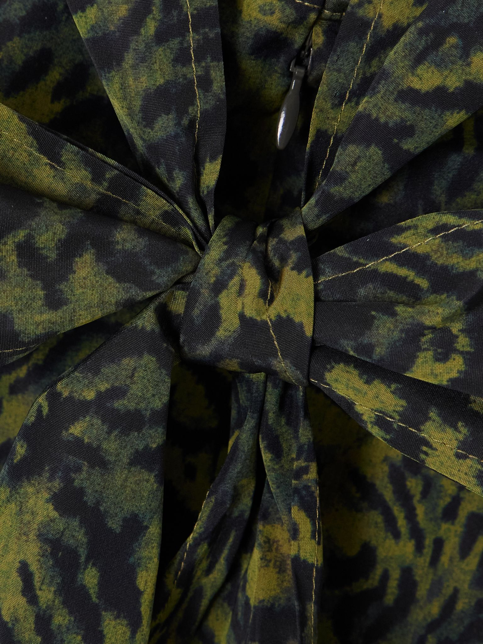 Giorgia printed poplin blouse Dark green - 4