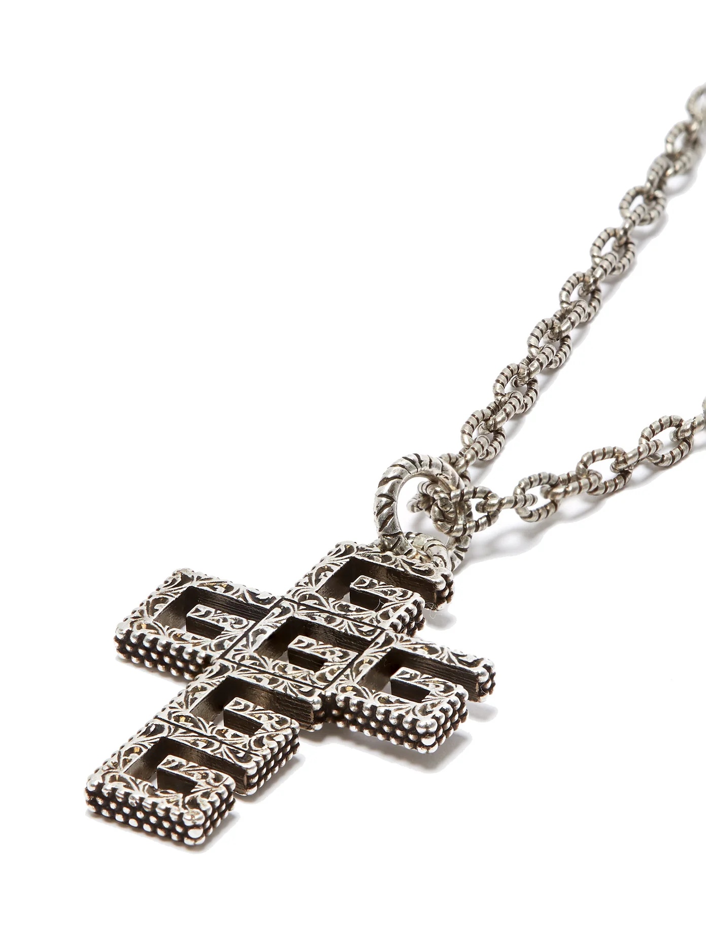 G-cross sterling silver necklace - 4