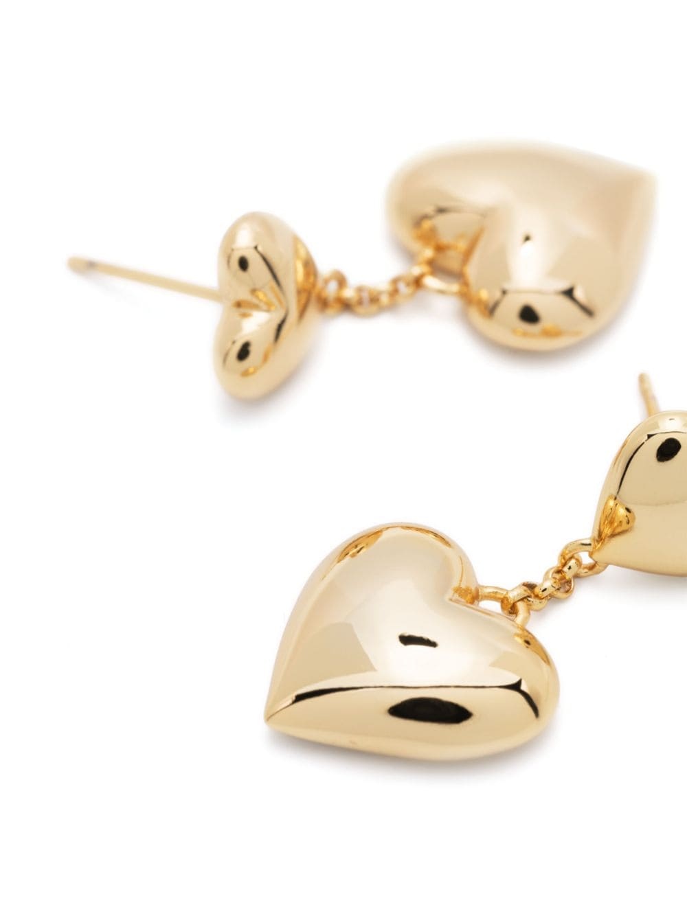 heart-shaped drop earrings - 3