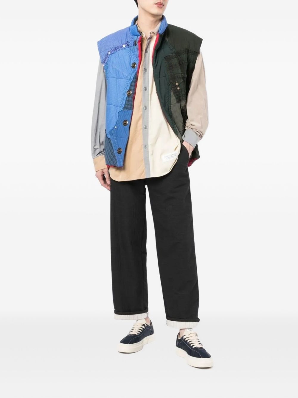 Teddy patchwork padded gilet - 2