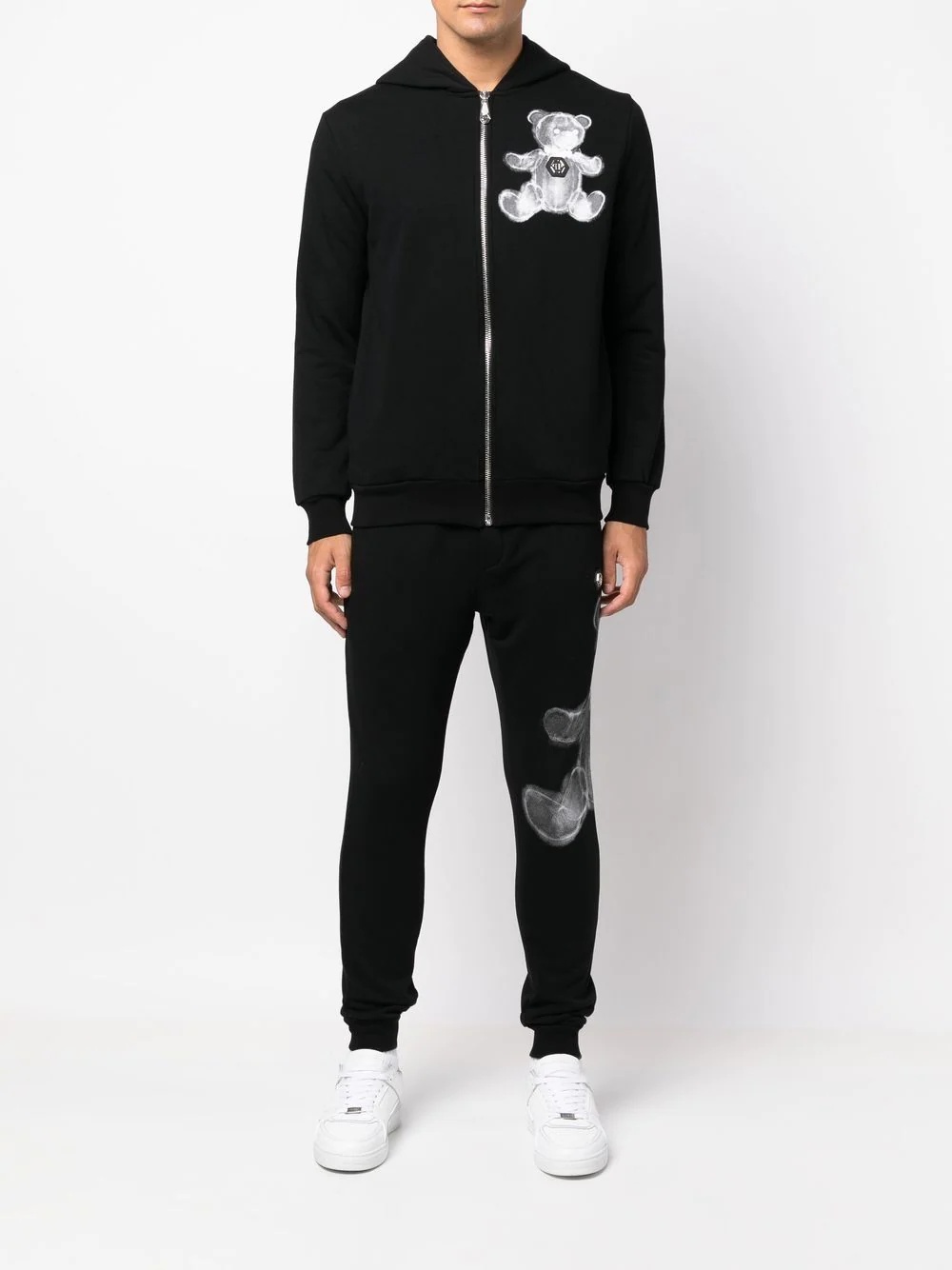 teddy-print hooded tracksuit - 3