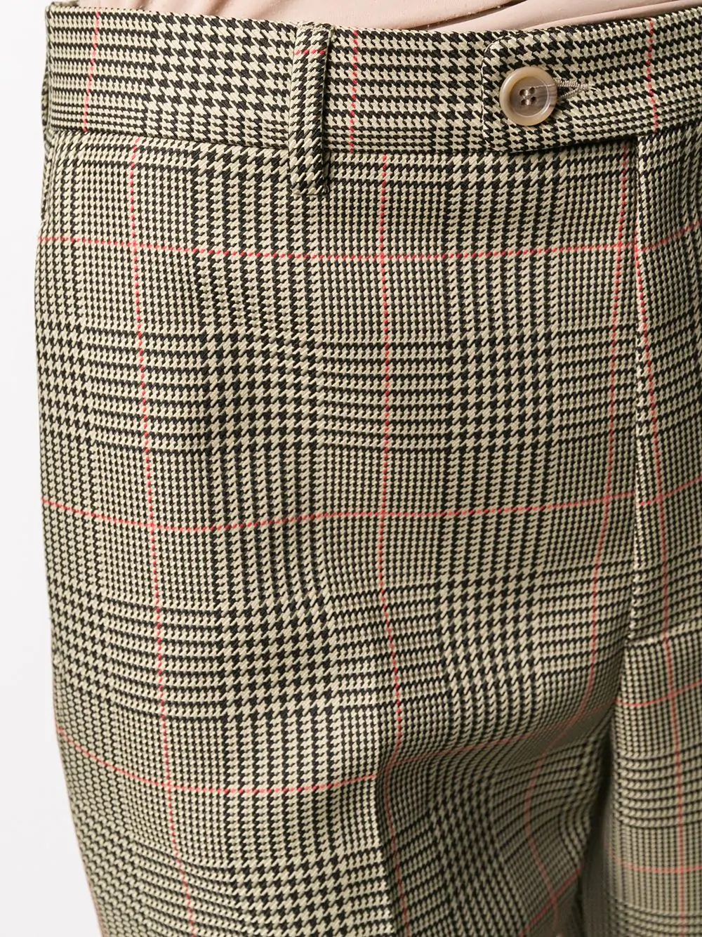 cropped checked trousers - 5