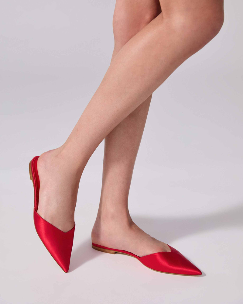 Satin Flat Mule 3