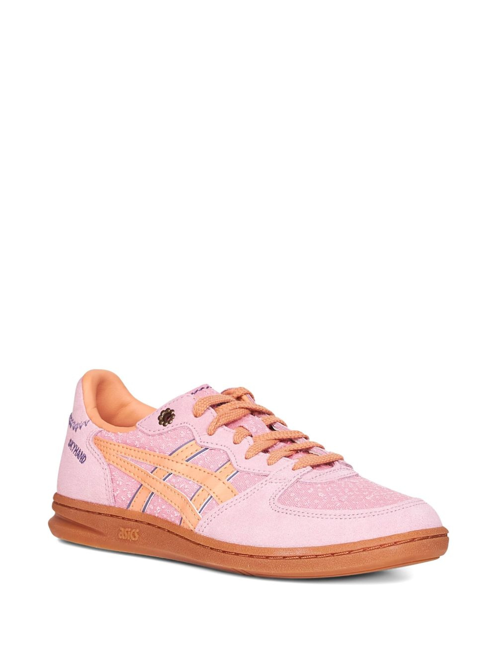 Skyhand og embroidered-logo suede sneakers - 2