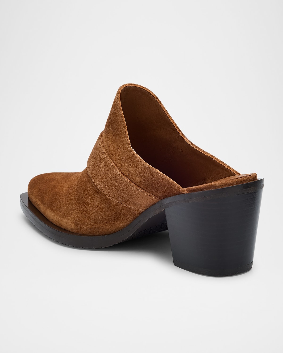 Maven Suede Buckle Western Mules - 4