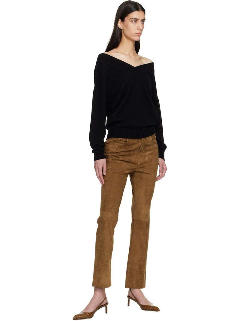 TOM FORD Khaki Shiny Stamped Crocodile T Slingback Heels outlook