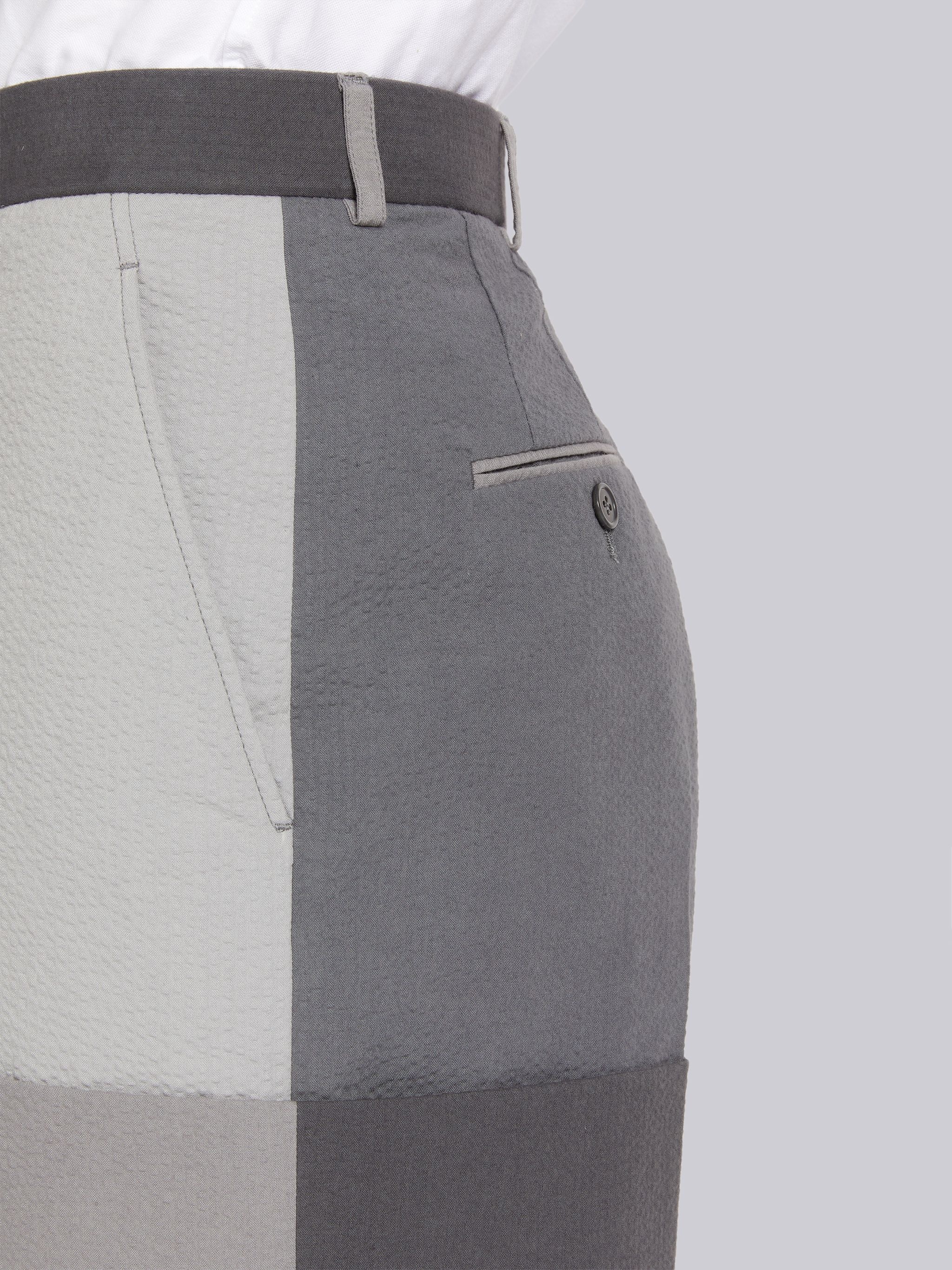 Silver Fun-Mix Cotton Seersucker Sack Short - 5