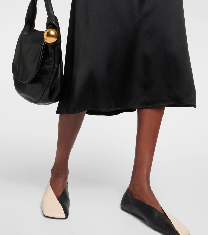 Draped satin midi dress 5