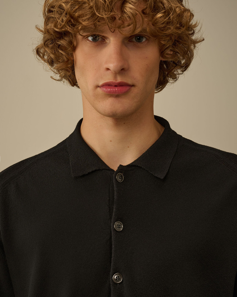 Extrafine Merino Wool Polo Sweater 6