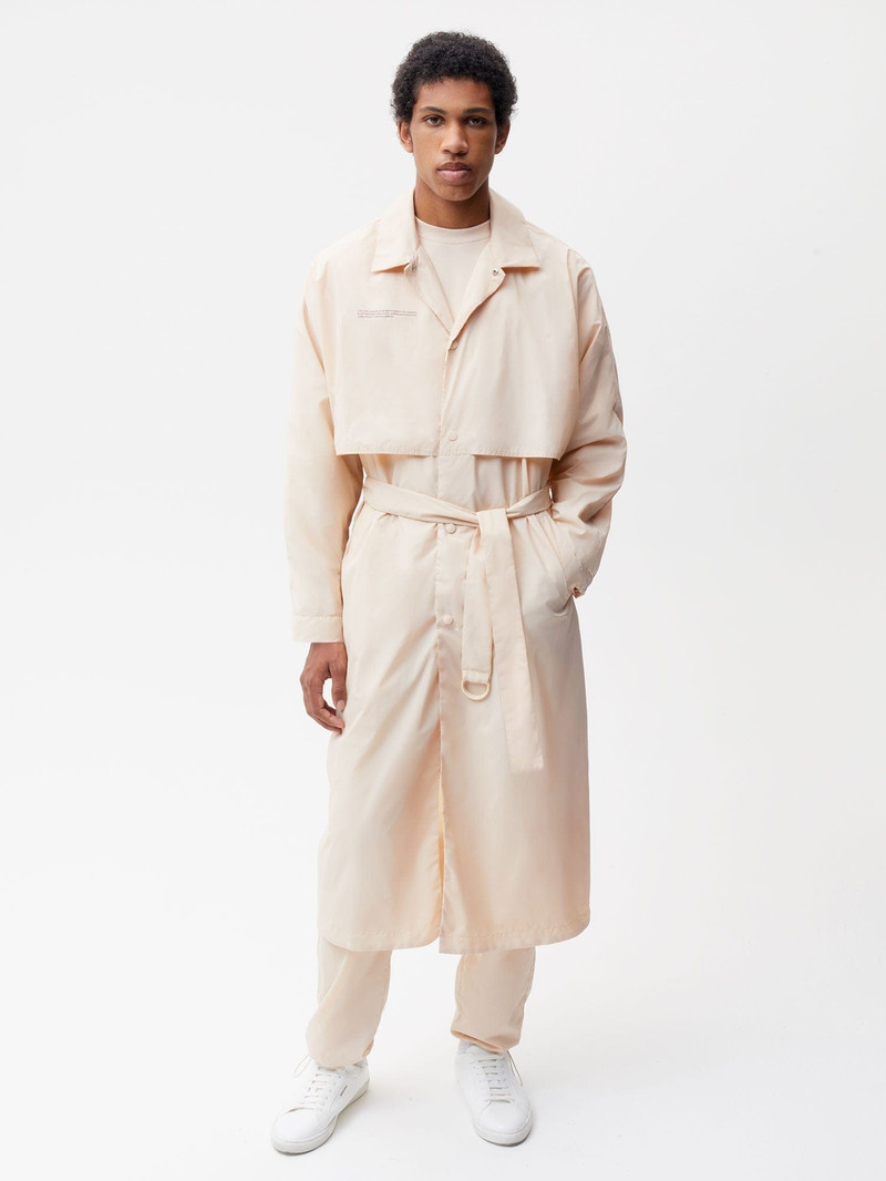 PANGAIA Mens Recycled Nylon Trench Coat - Sand outlook