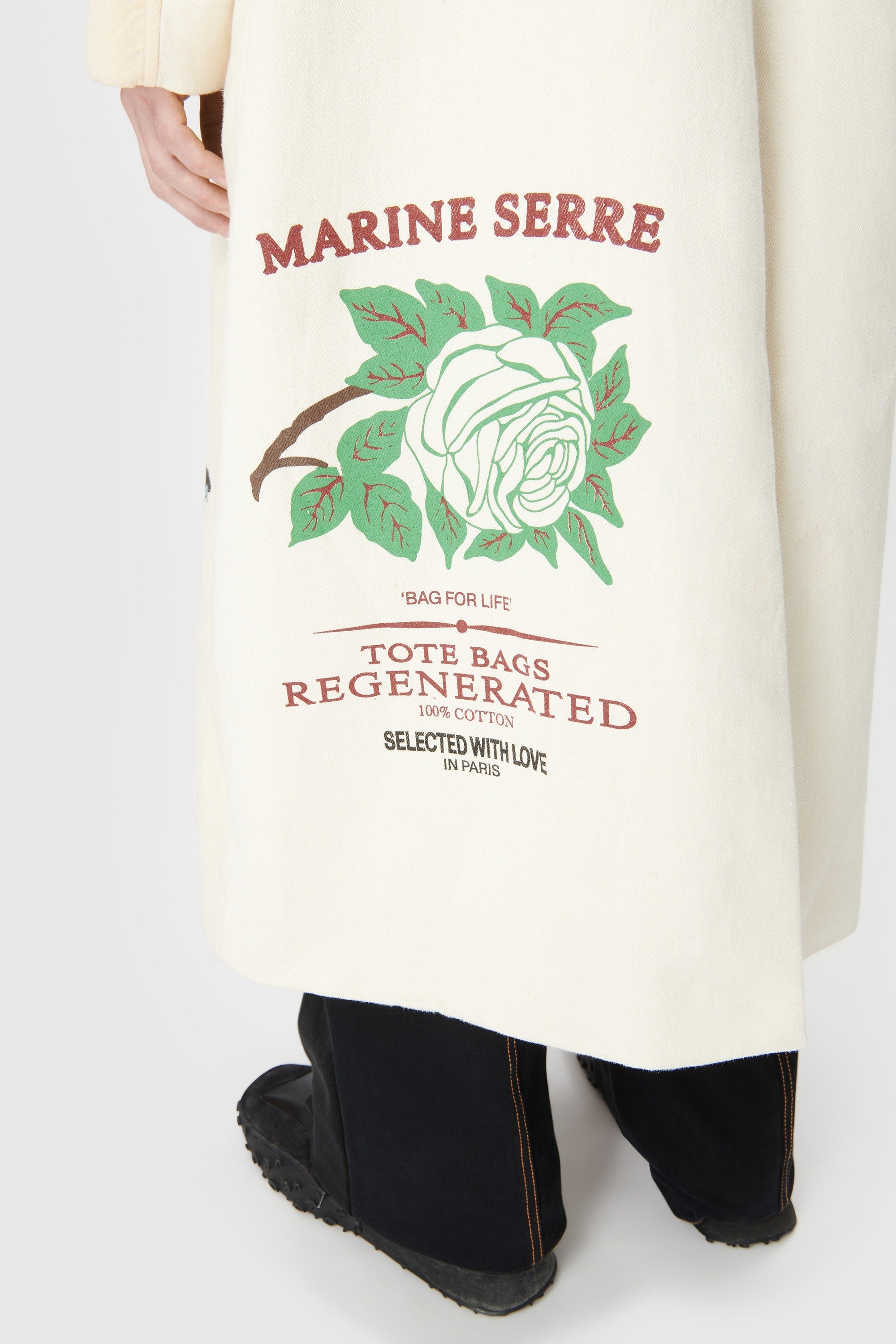 Regenerated Tote Bags Trench Coat - 4