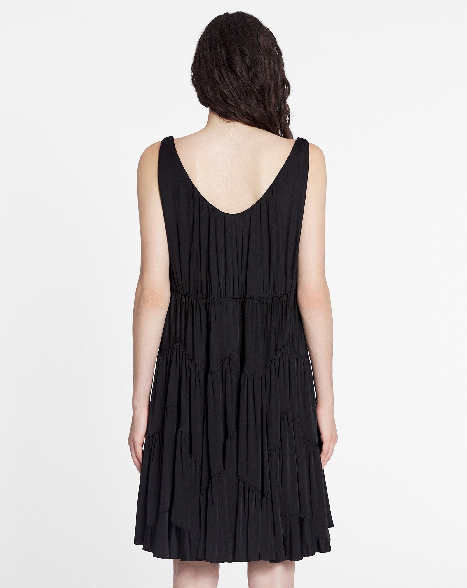 SHORT GATHERED SLEEVELESS DRESS - 4
