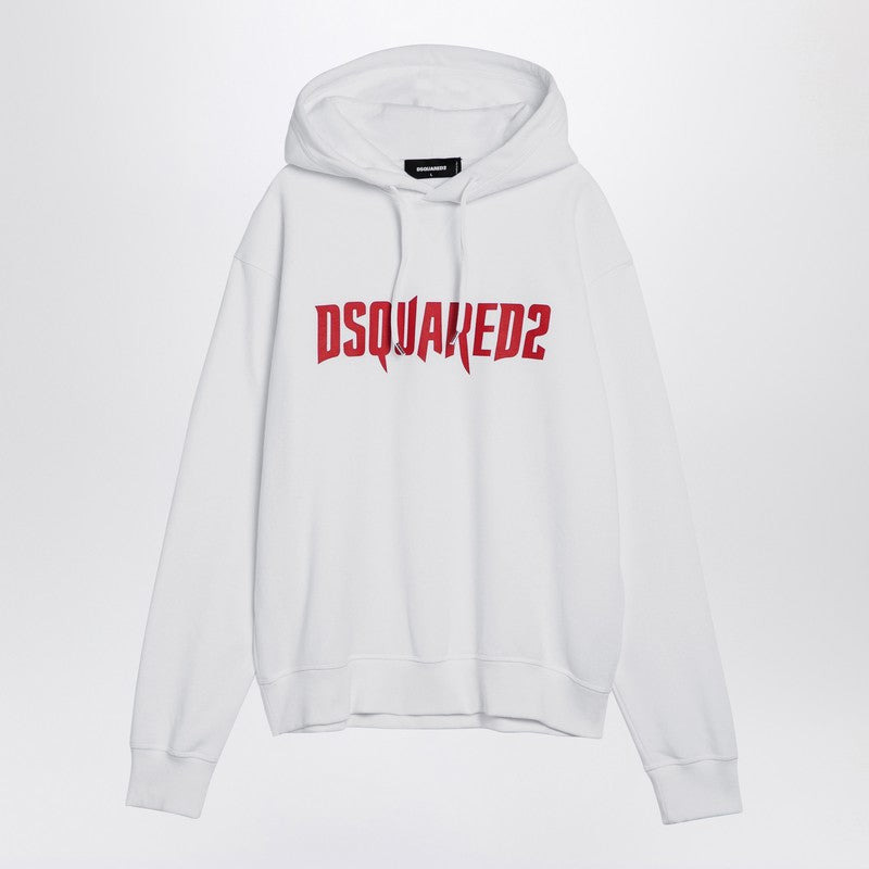 Dsquared2 White Cotton Hoodie Men - 1