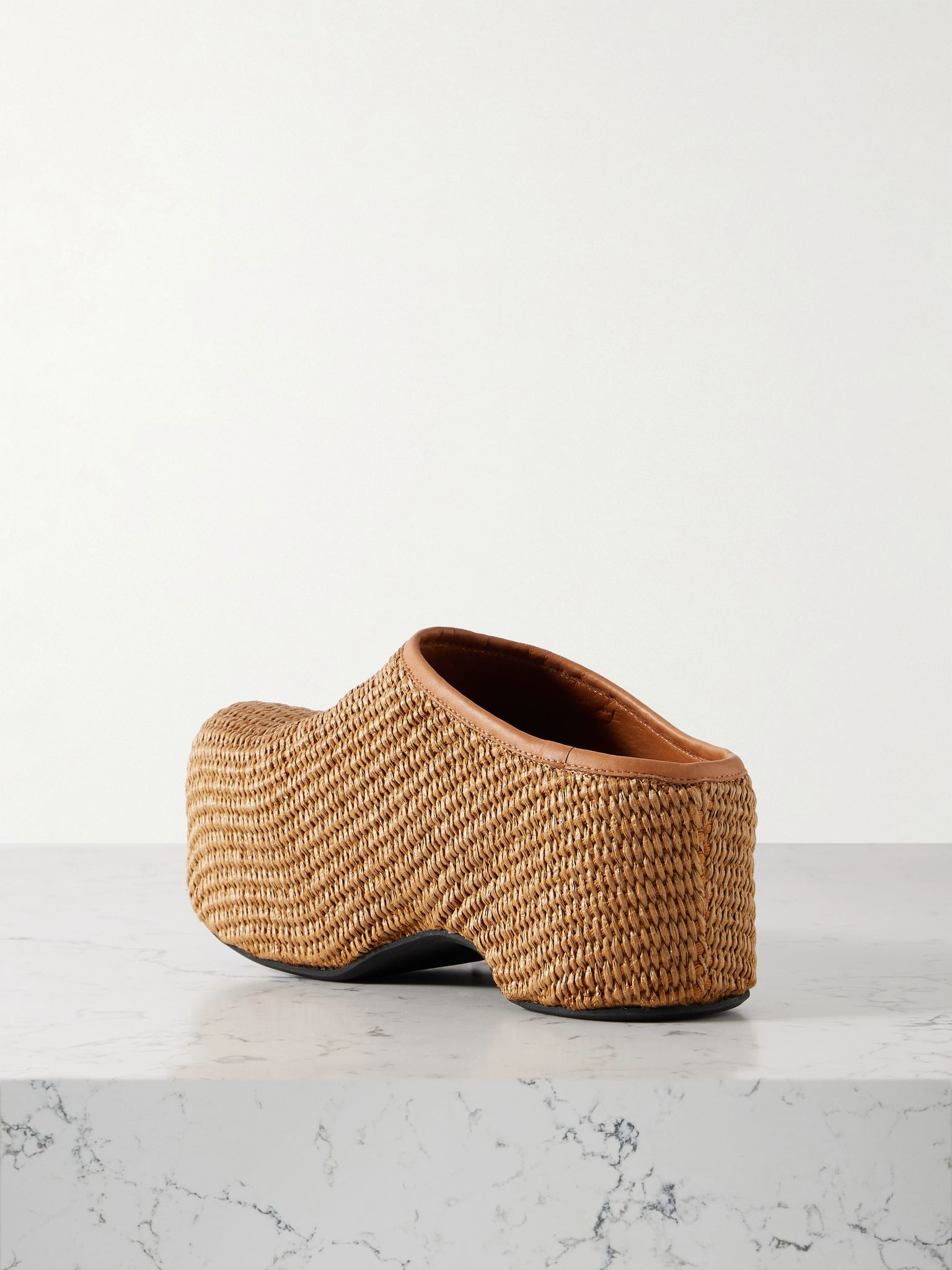Sabot raffia platform clogs Neutral - 3