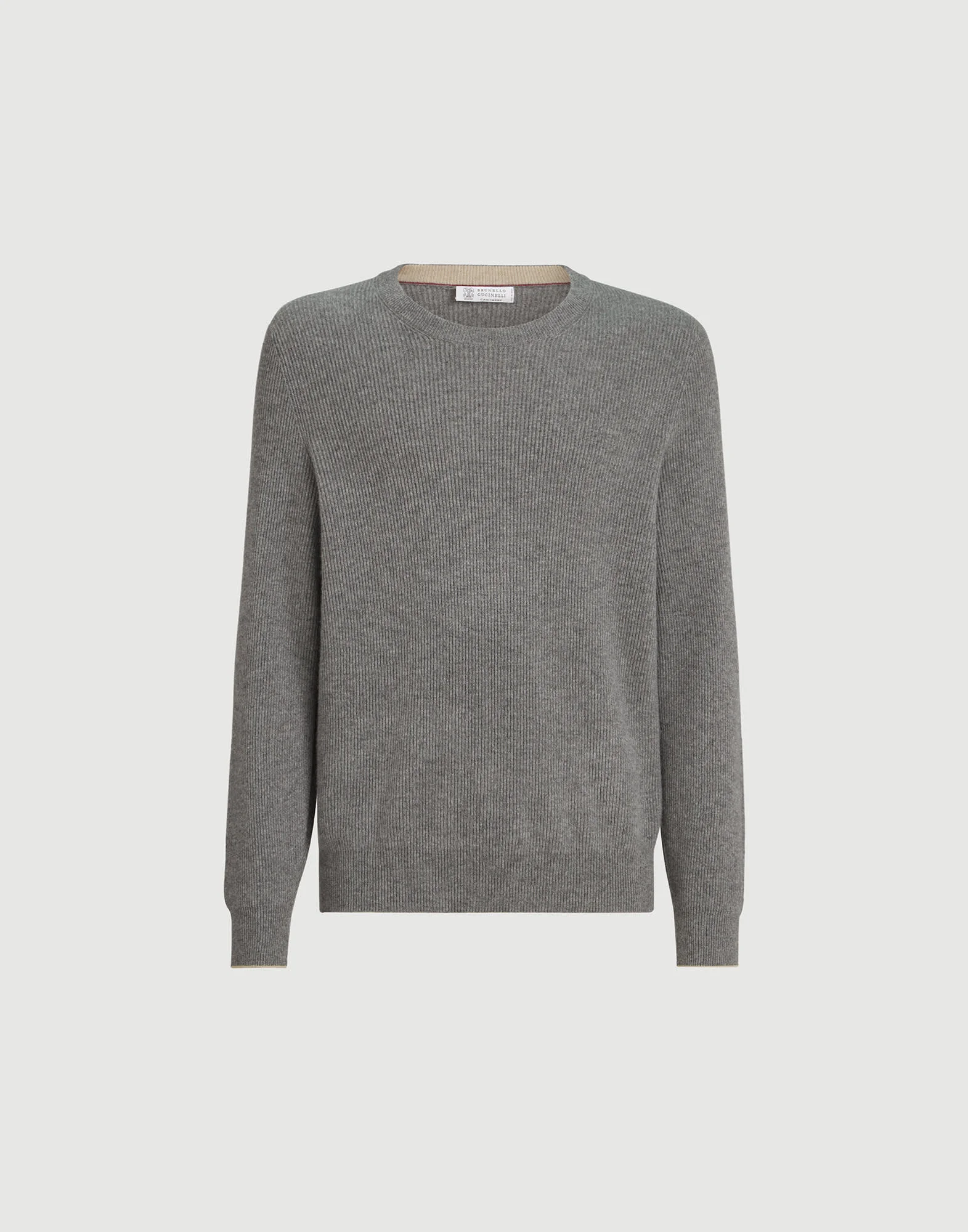 Cashmere English rib sweater - 1
