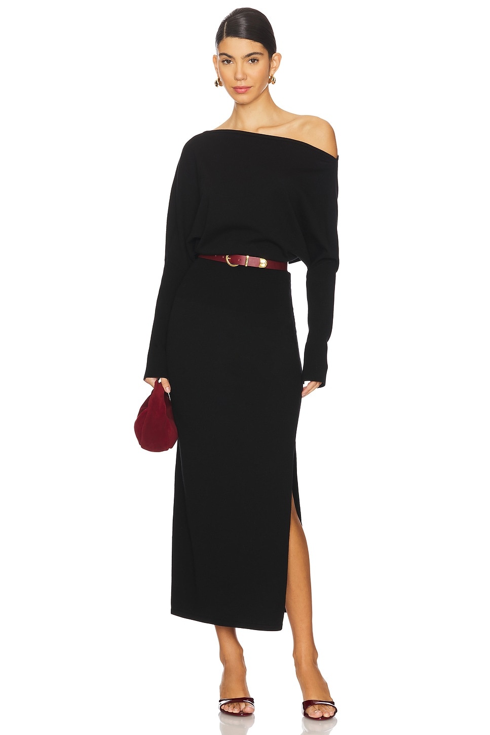 Janese Off Shoulder Midi Dress - 1