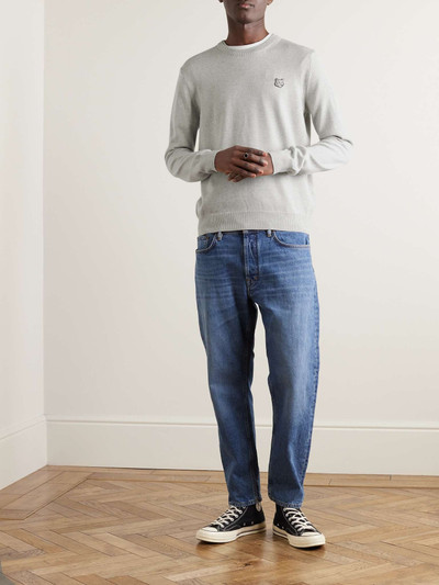 Maison Kitsuné Slim-Fit Logo-Appliquéd Wool Sweater outlook