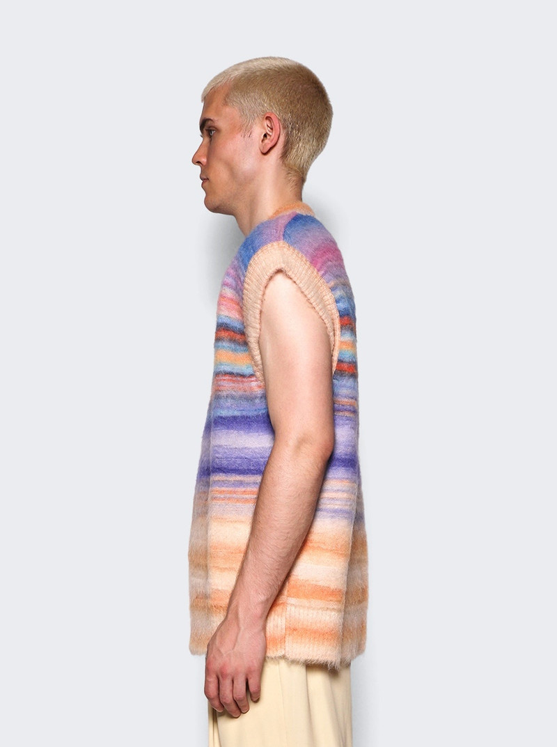 Space Dyed Mohair Vest Orange and Blue 4