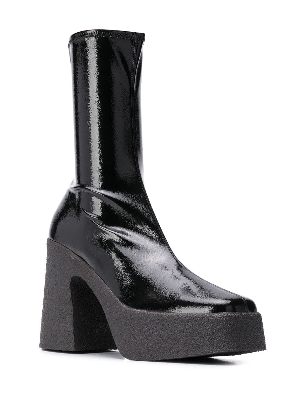 square-toe platform boots - 2