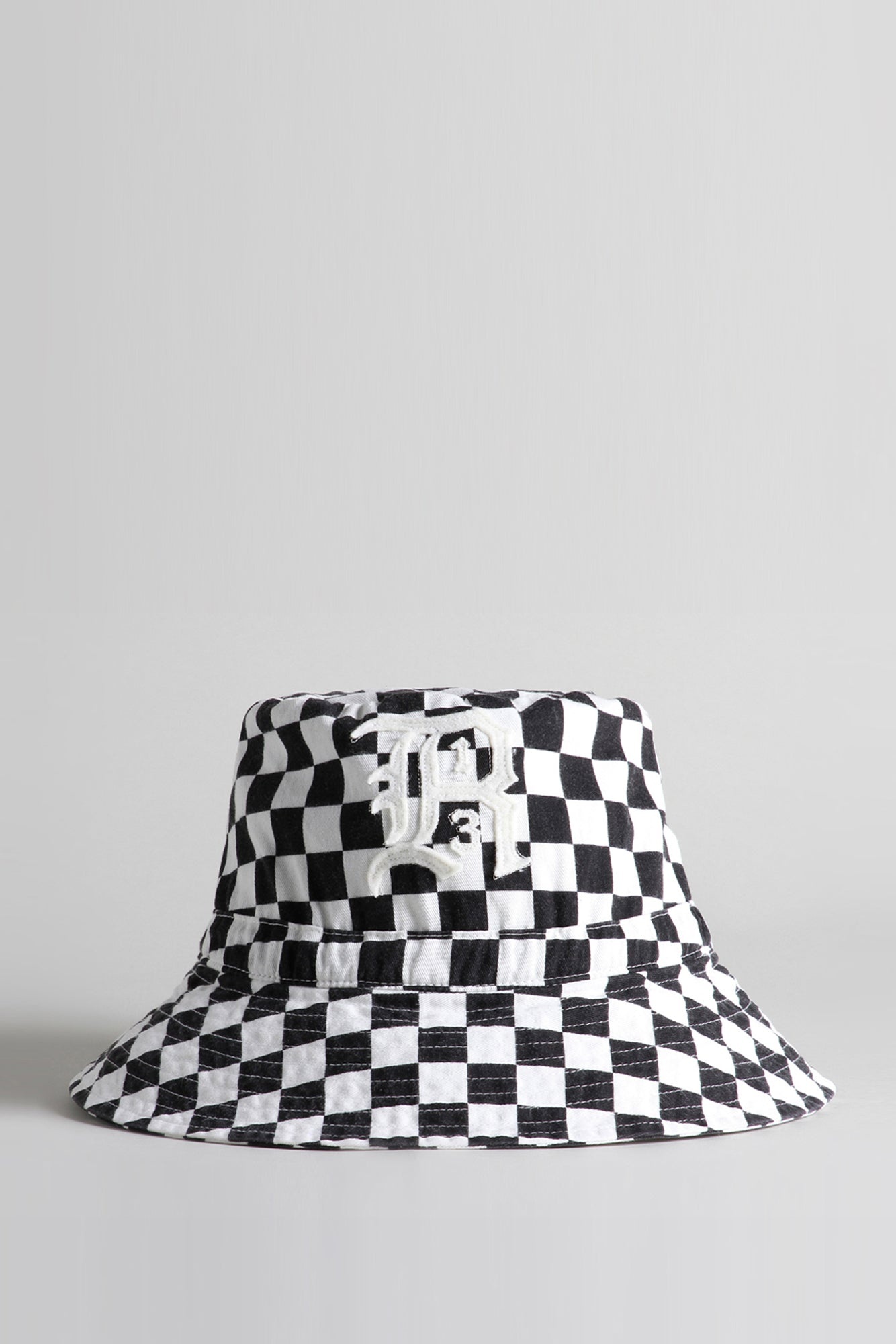 Oversized Bucket Hat - Checkerboard | R13 Denim Official Site - 1