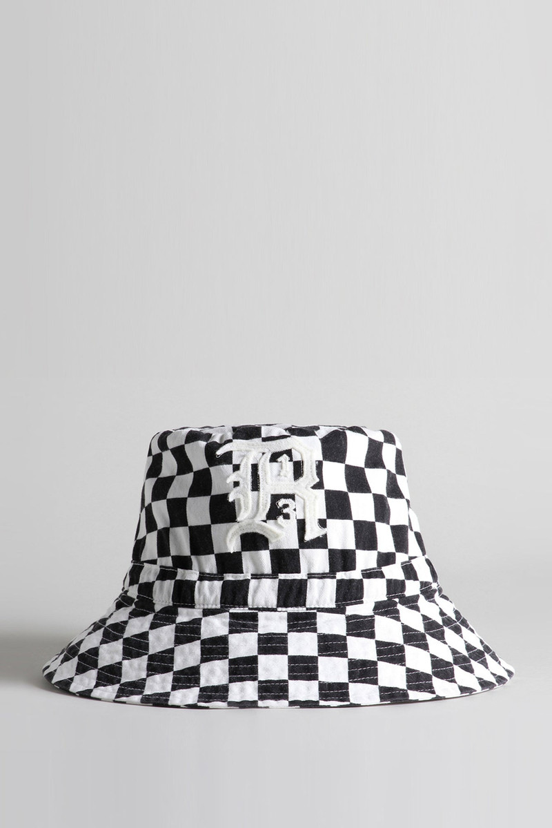 Oversized Bucket Hat - Checkerboard | R13 Denim Official Site 1