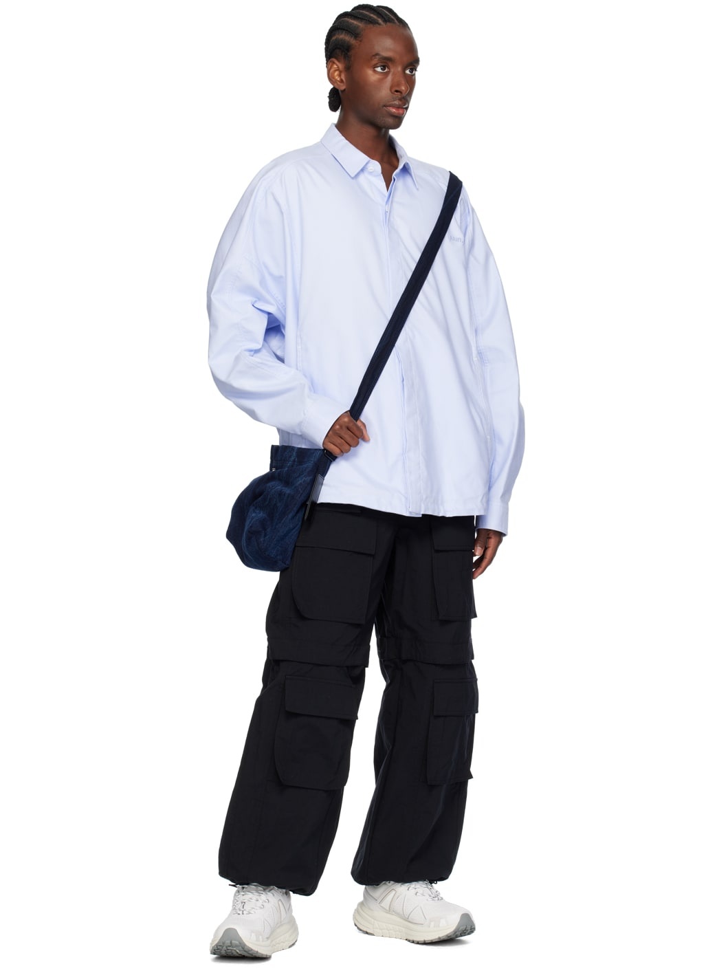Blue Denim Cross Messenger Bag - 4