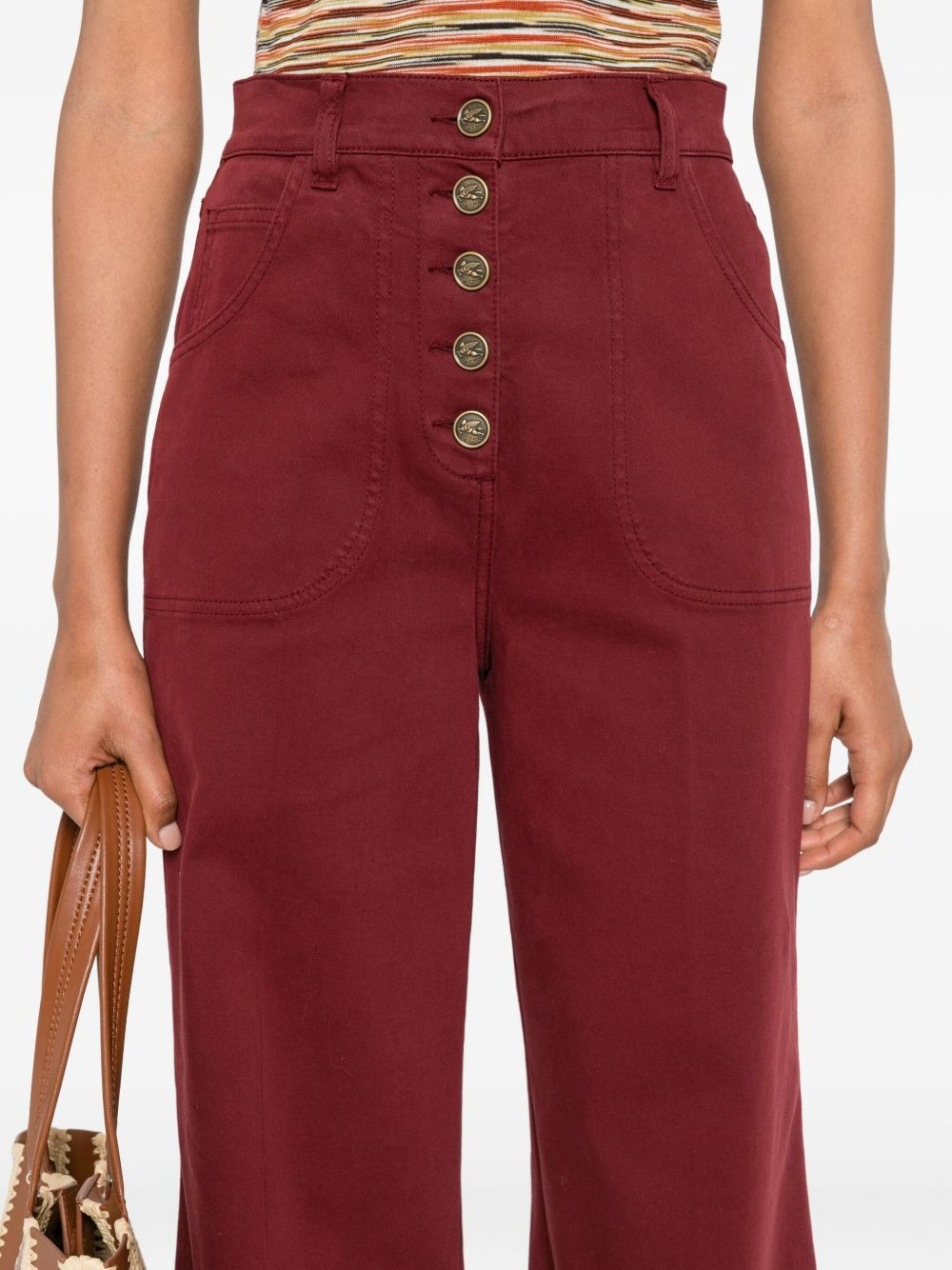 button-fly wide-leg jeans - 5